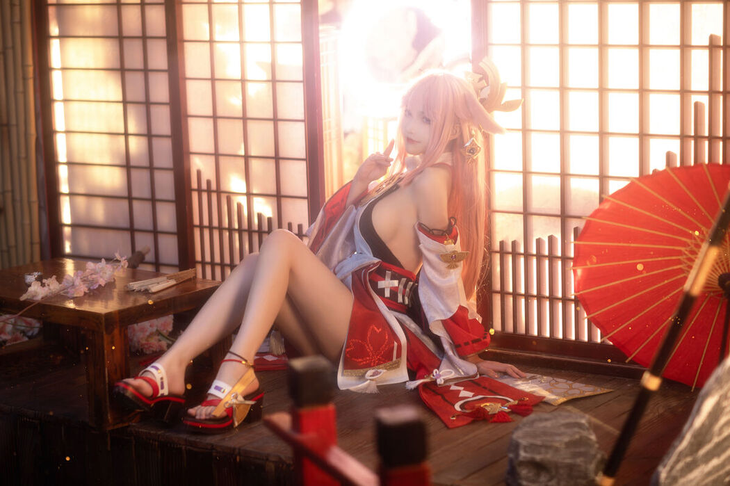 Coser@花兮_honoka &#8211; 原神 八重神子 (11P)
