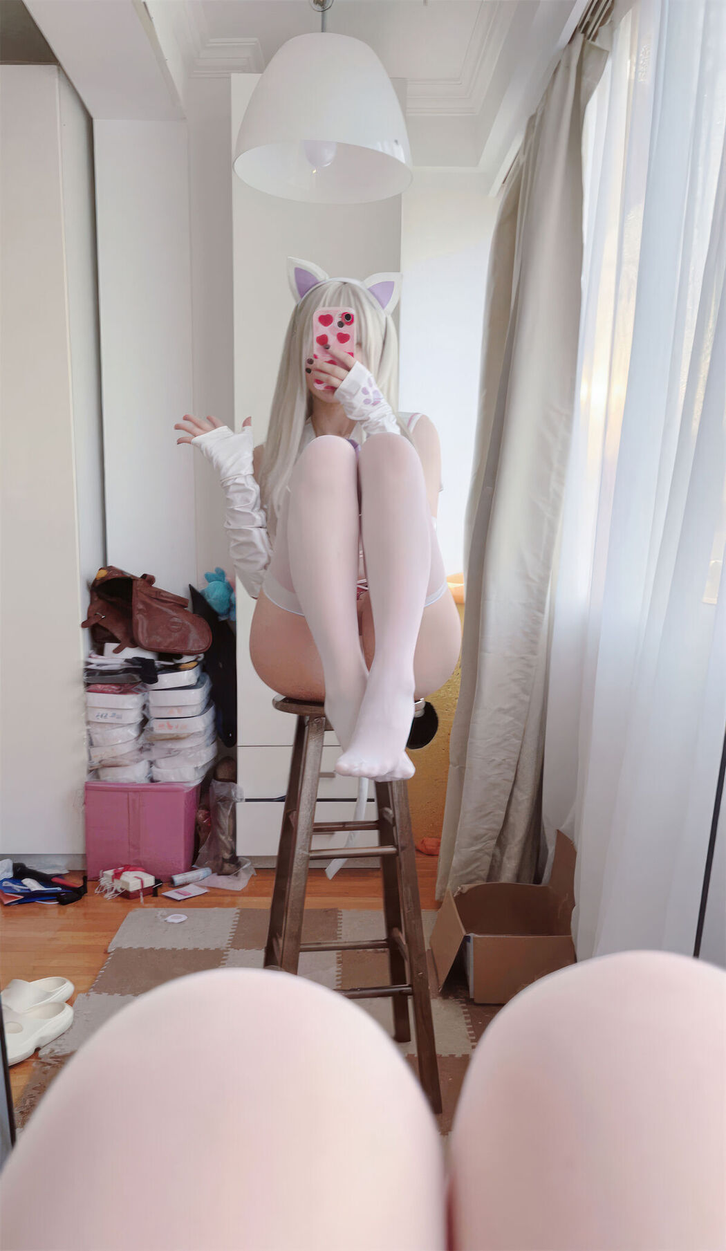 Coser@安食ajiki – 白猫猫 (48P)