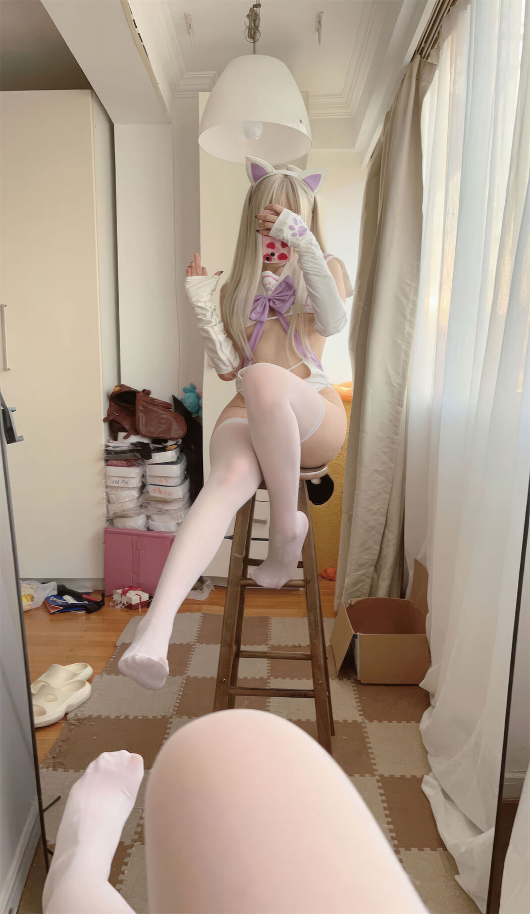 Coser@安食ajiki – 白猫猫 (48P)