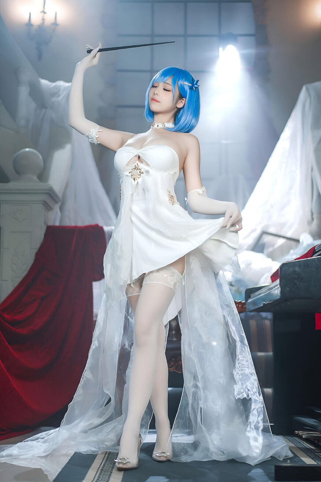 Coser@蜜汁猫裘 &#8211; 碧蓝航线 恰巴耶夫白骑兵 Part01 (52P)