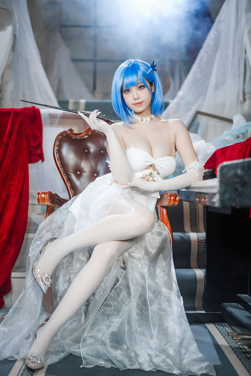 Coser@蜜汁猫裘 &#8211; 碧蓝航线 恰巴耶夫白骑兵 Part01 (52P)