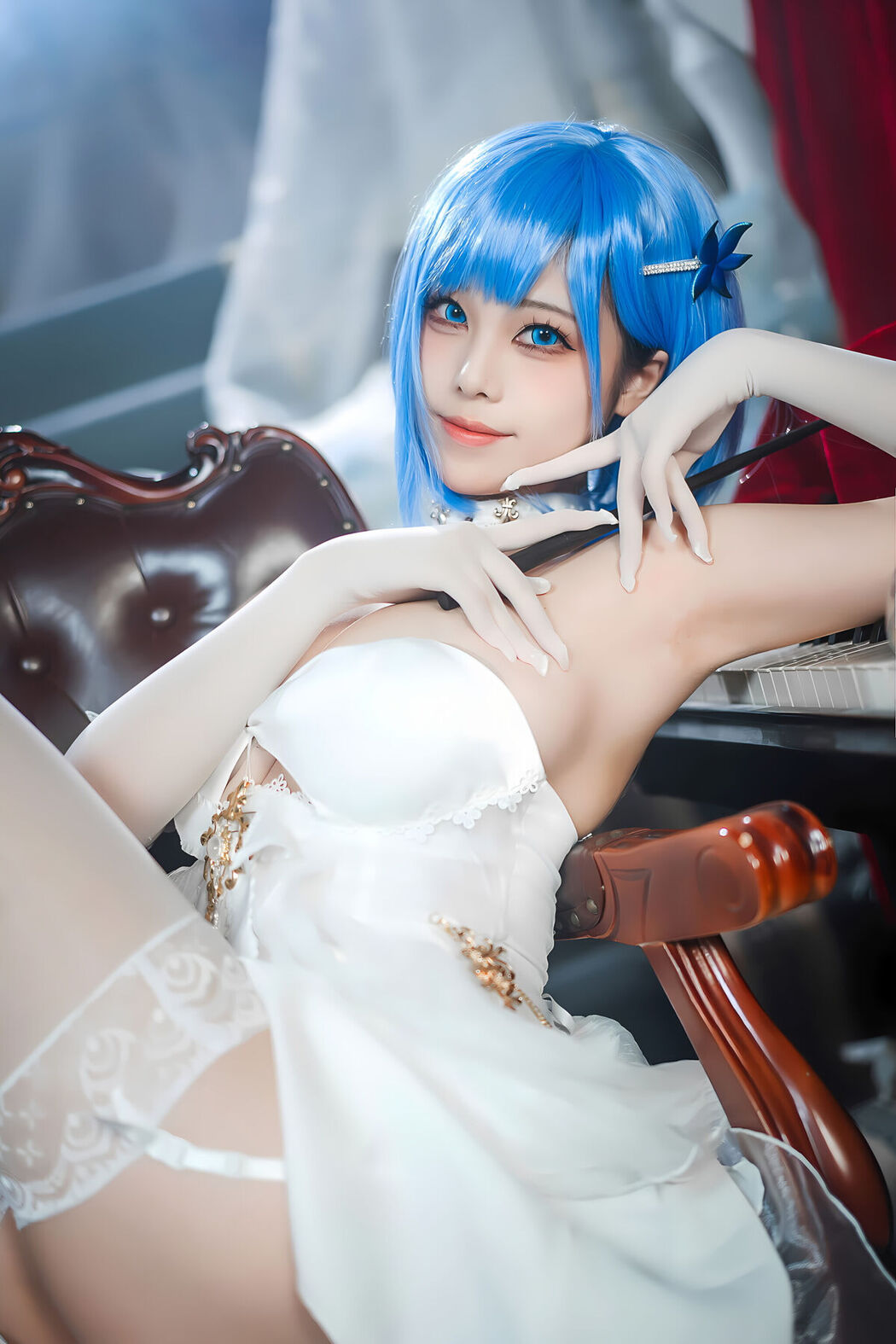 Coser@蜜汁猫裘 &#8211; 碧蓝航线 恰巴耶夫白骑兵 Part01 (52P)