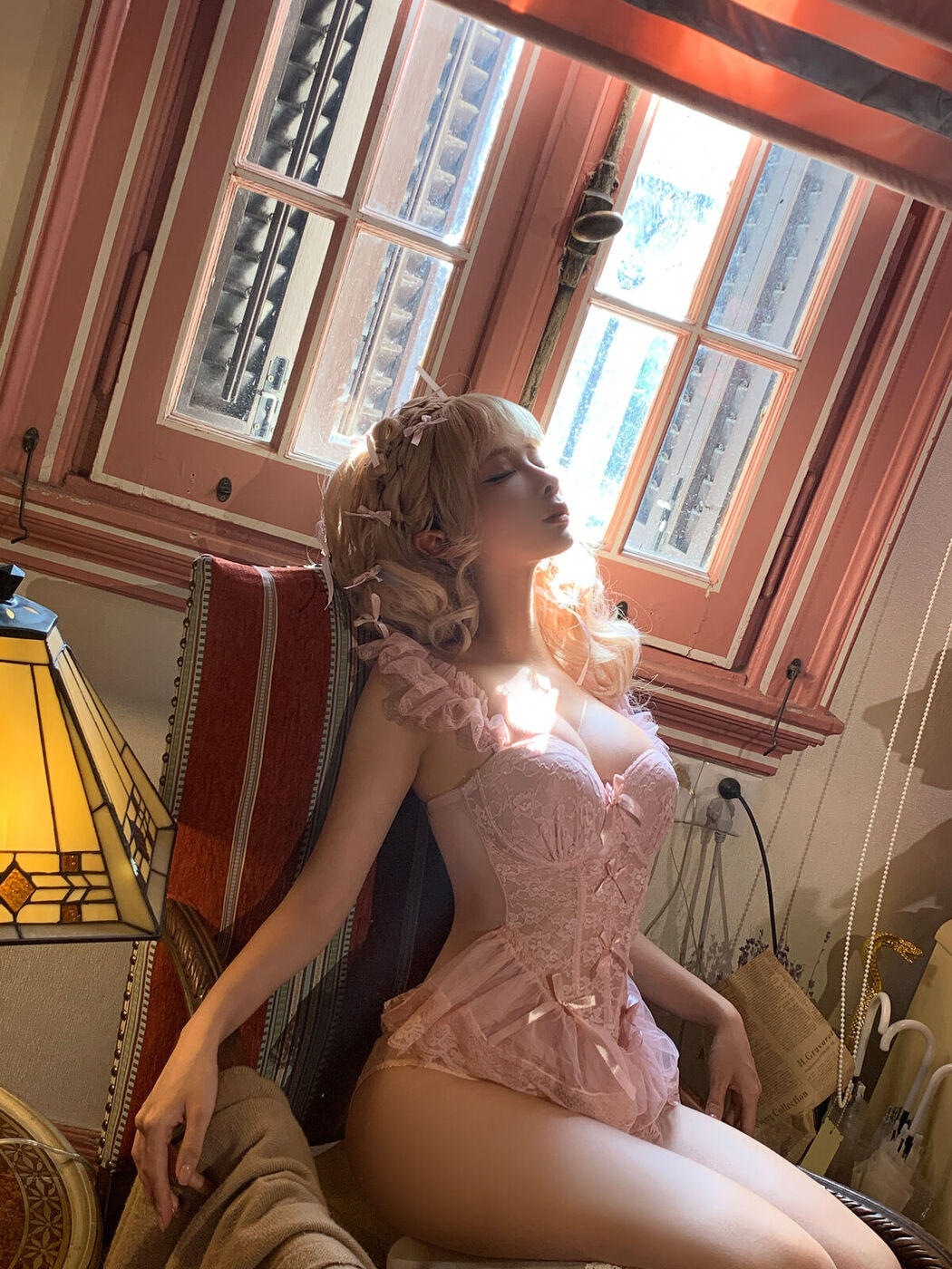 Coser@蠢沫沫 Chunmomo – 金发蝴蝶结 Part02 (47P)