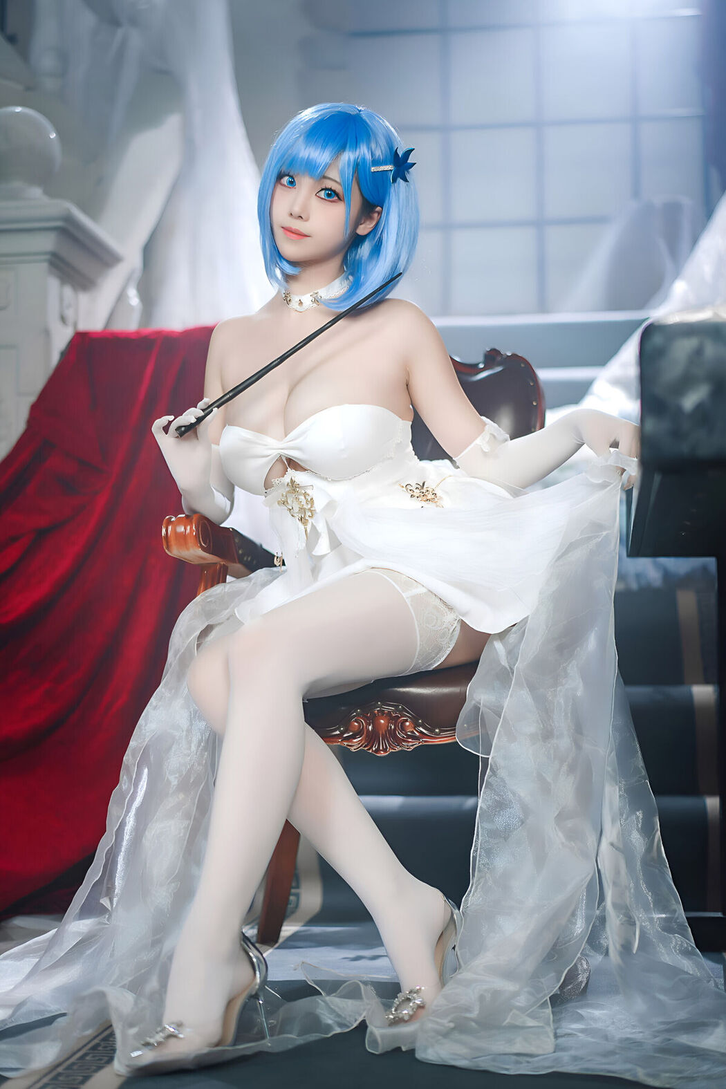 Coser@蜜汁猫裘 &#8211; 碧蓝航线 恰巴耶夫白骑兵 Part01 (52P)