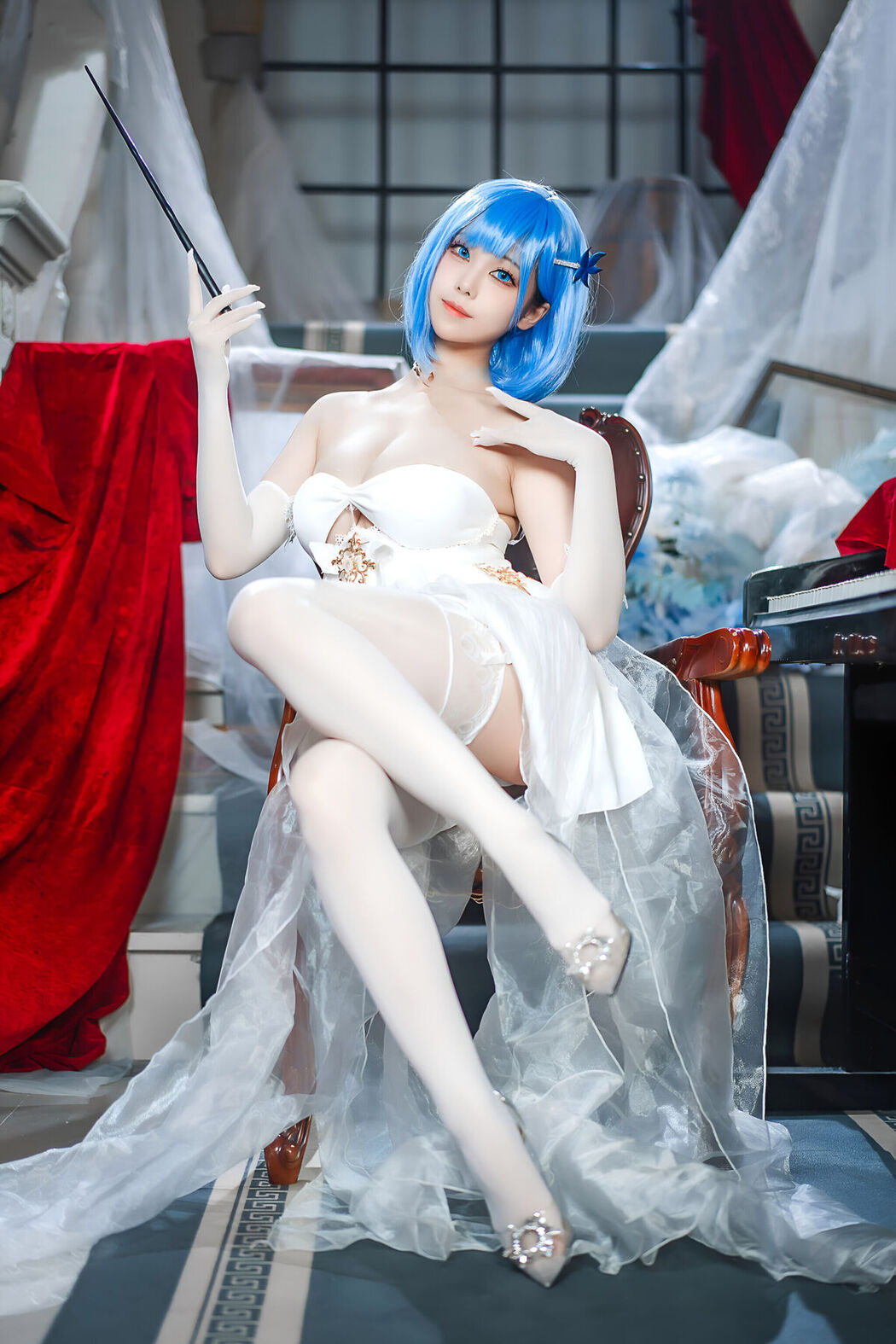 Coser@蜜汁猫裘 &#8211; 碧蓝航线 恰巴耶夫白骑兵 Part01 (52P)