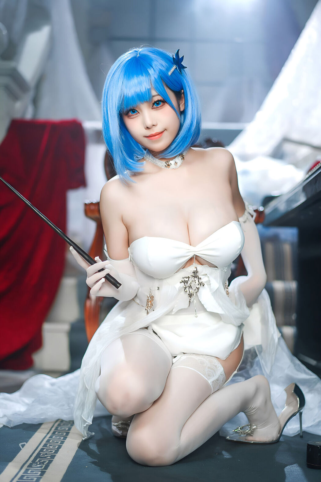 Coser@蜜汁猫裘 &#8211; 碧蓝航线 恰巴耶夫白骑兵 Part01 (52P)