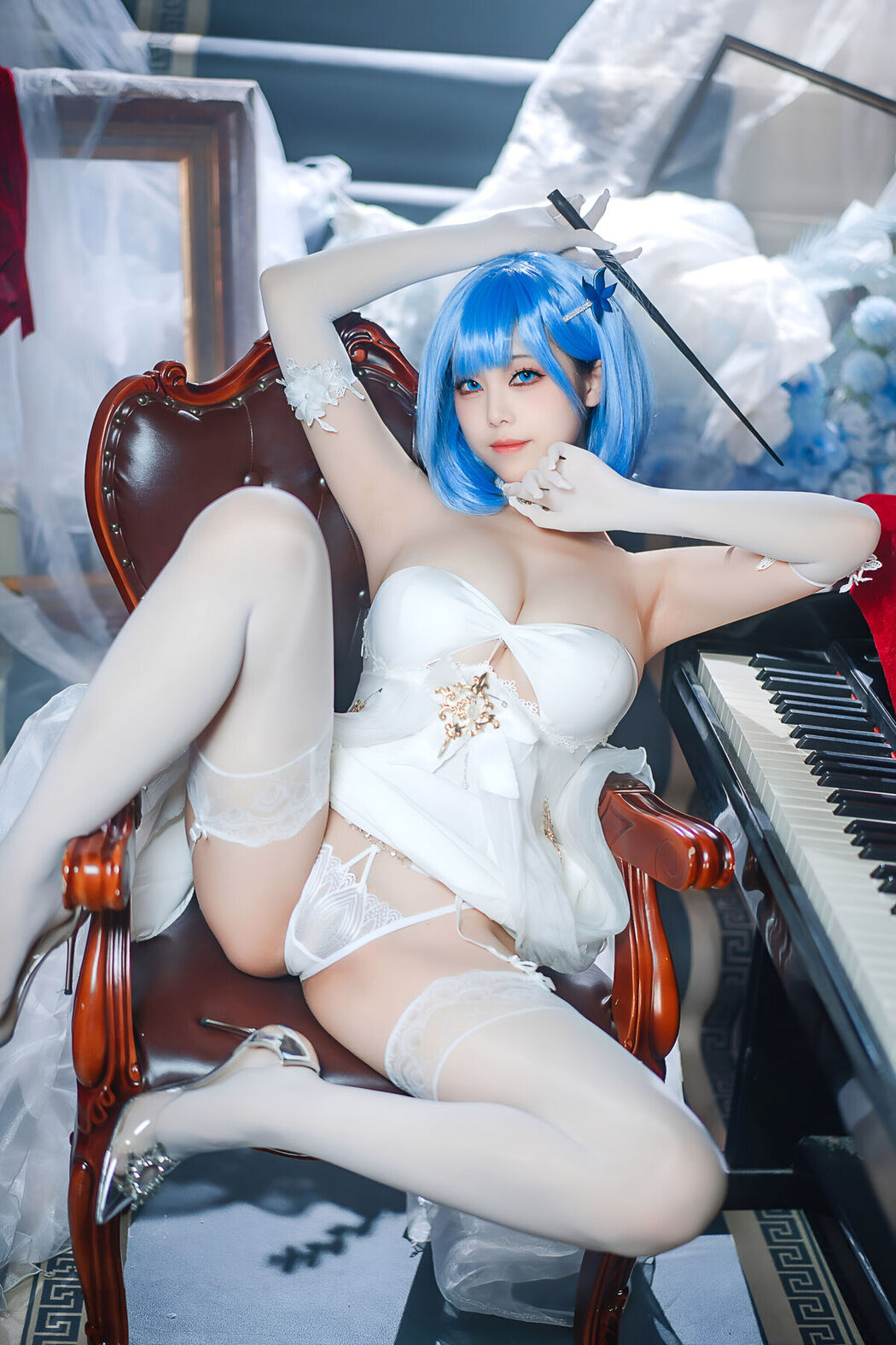 Coser@蜜汁猫裘 &#8211; 碧蓝航线 恰巴耶夫白骑兵 Part01 (52P)