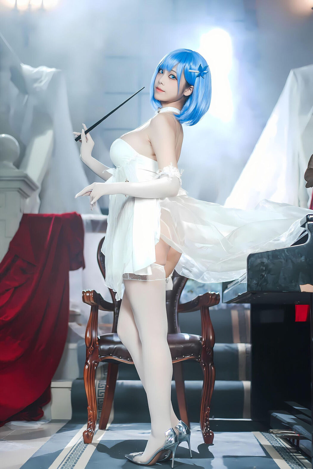 Coser@蜜汁猫裘 &#8211; 碧蓝航线 恰巴耶夫白骑兵 Part01 (52P)