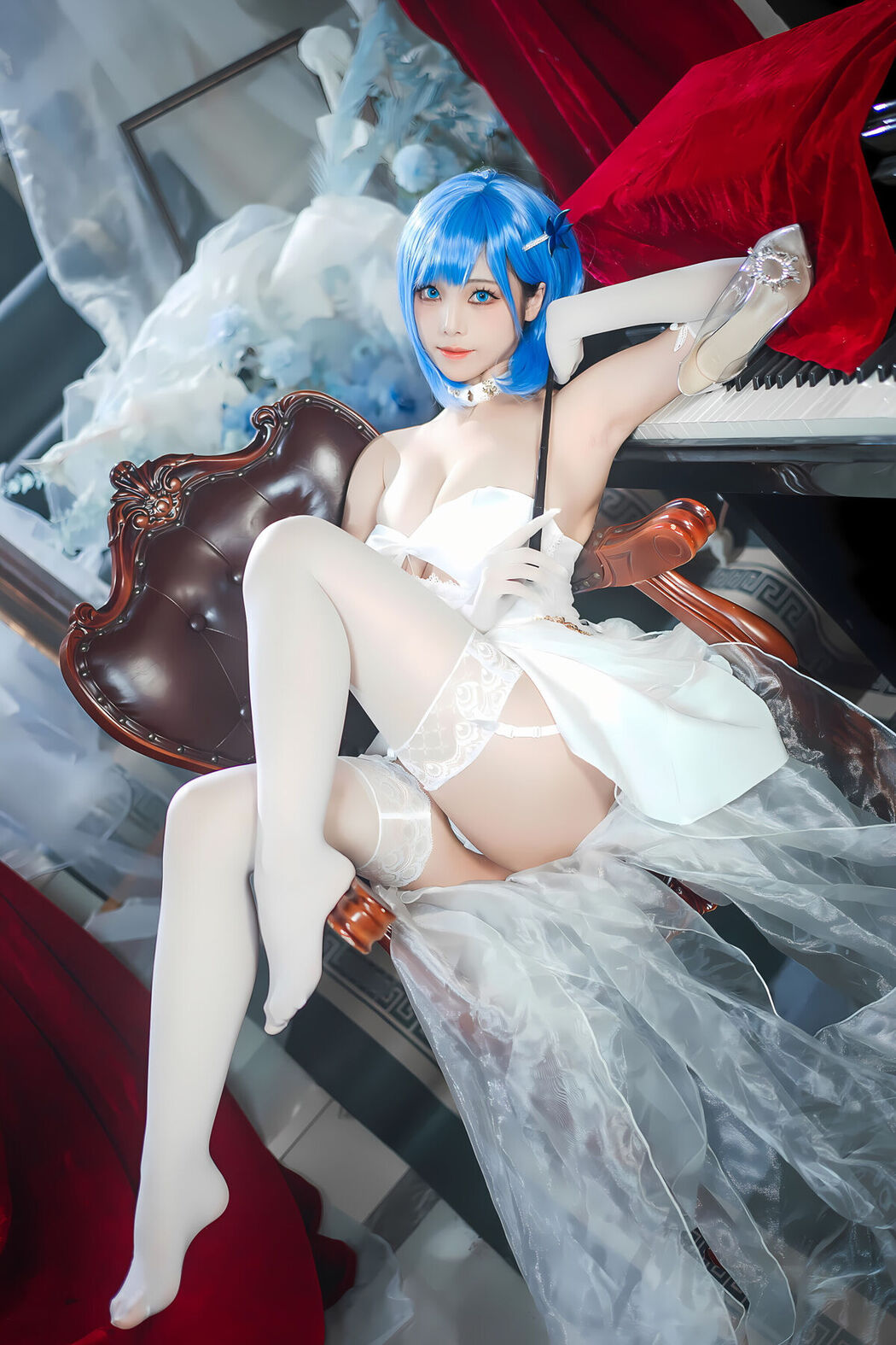 Coser@蜜汁猫裘 &#8211; 碧蓝航线 恰巴耶夫白骑兵 Part01 (52P)