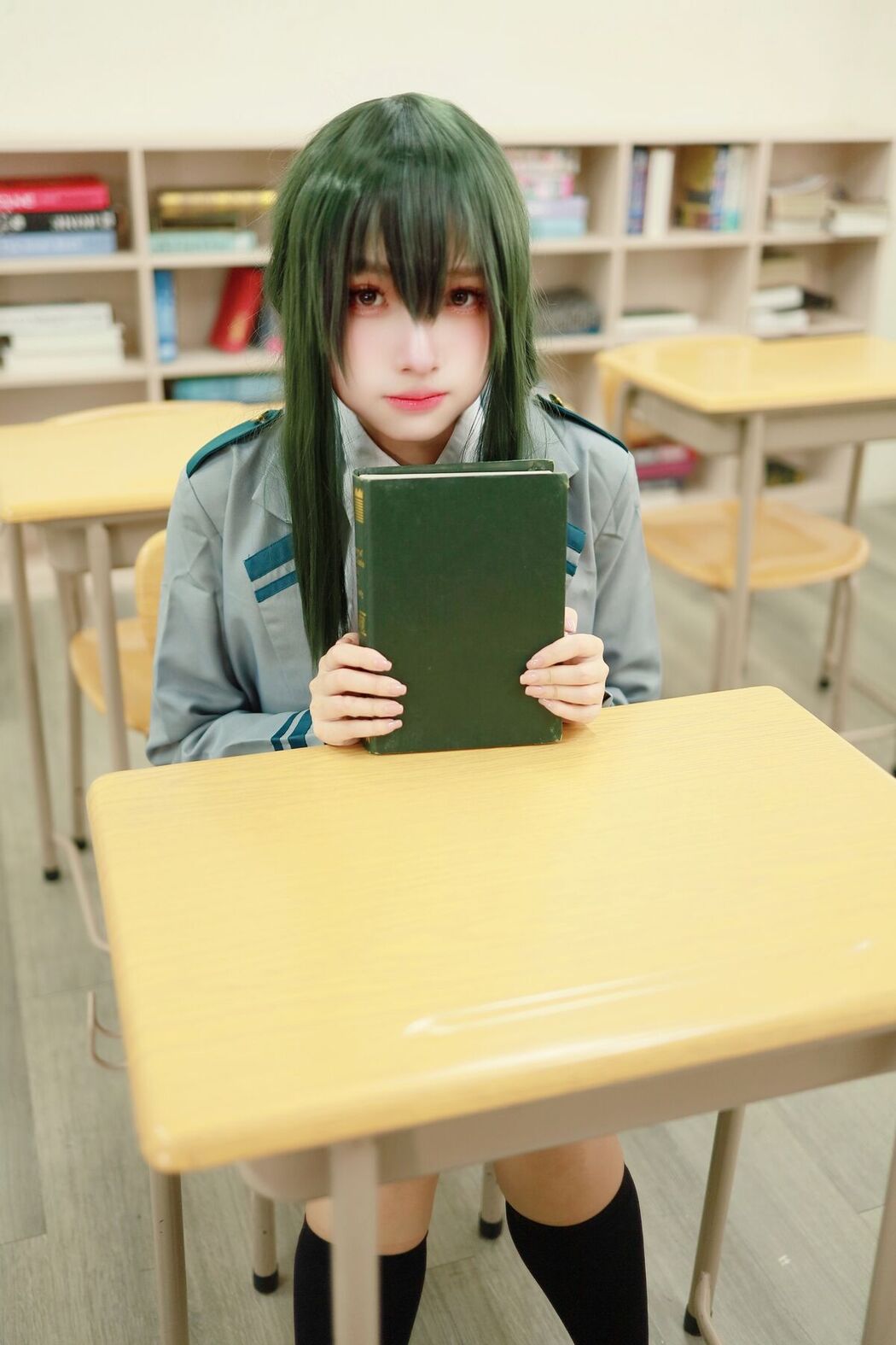 Coser@慕慕Momo – 蛙吹梅雨 學生服 Asui Tsuyu (28P)