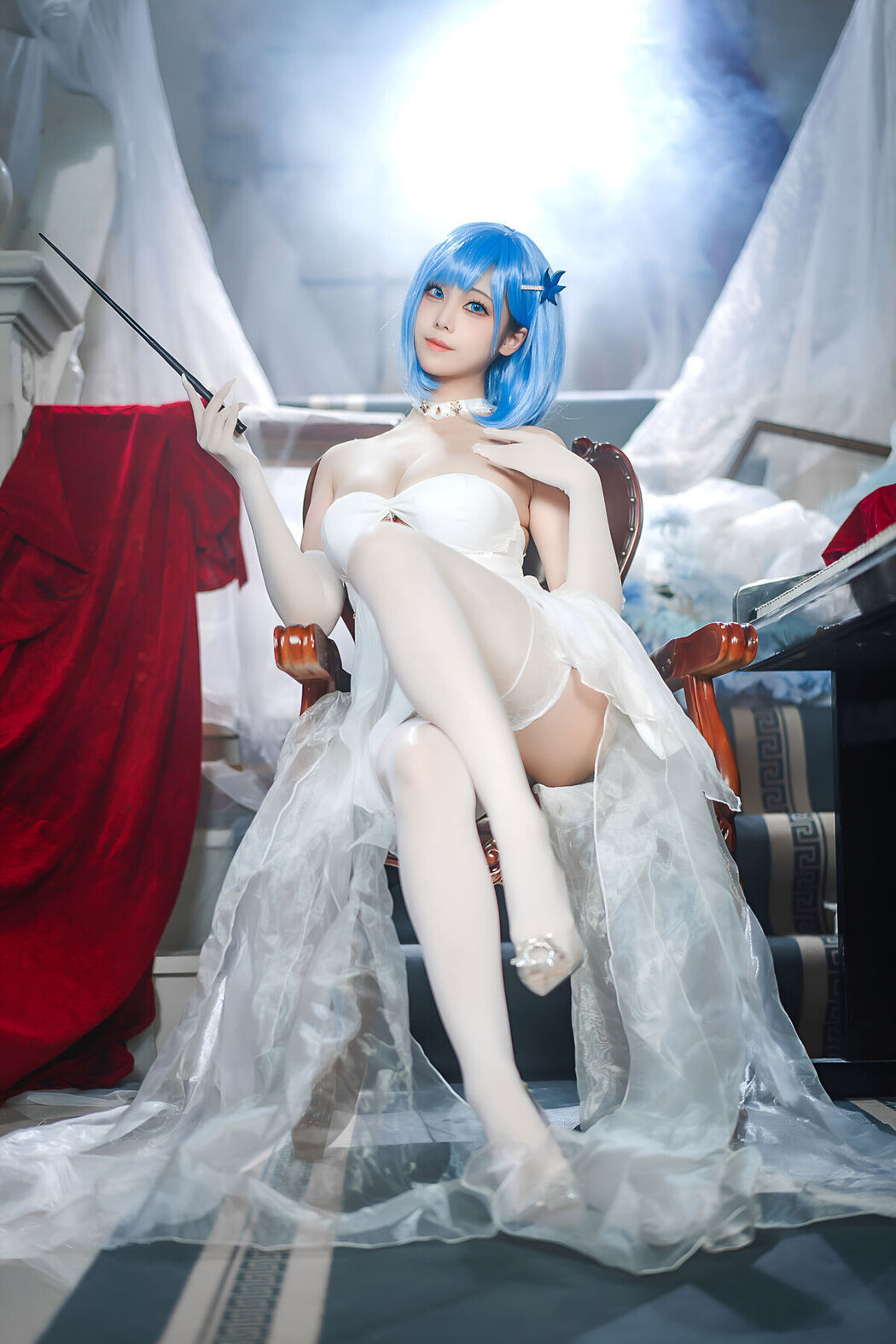 Coser@蜜汁猫裘 &#8211; 碧蓝航线 恰巴耶夫白骑兵 Part01 (52P)