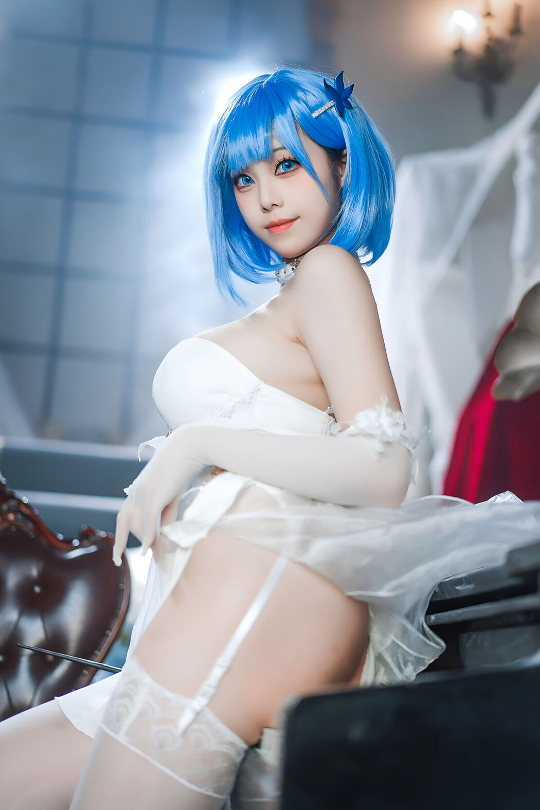 Coser@蜜汁猫裘 &#8211; 碧蓝航线 恰巴耶夫白骑兵 Part01 (52P)