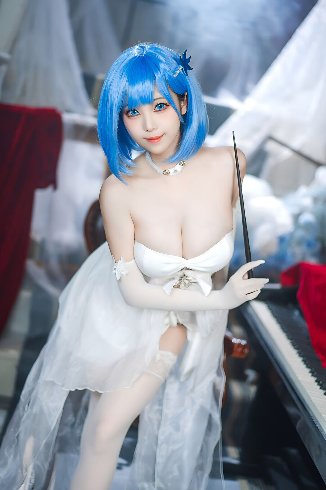 Coser@蜜汁猫裘 &#8211; 碧蓝航线 恰巴耶夫白骑兵 Part01 (52P)