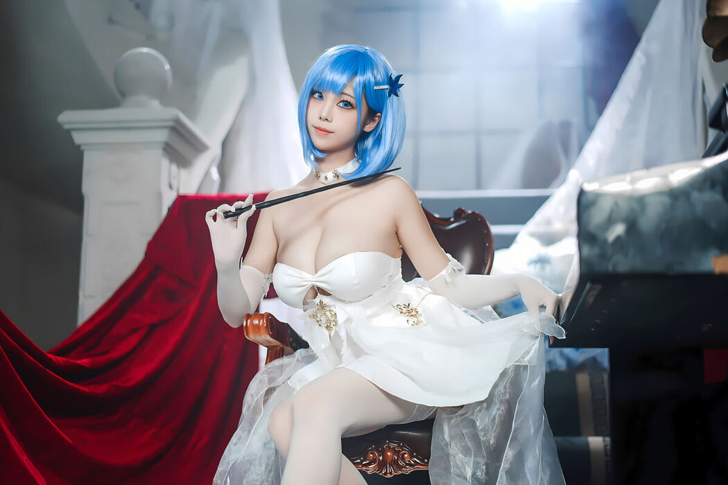 Coser@蜜汁猫裘 &#8211; 碧蓝航线 恰巴耶夫白骑兵 Part01 (52P)