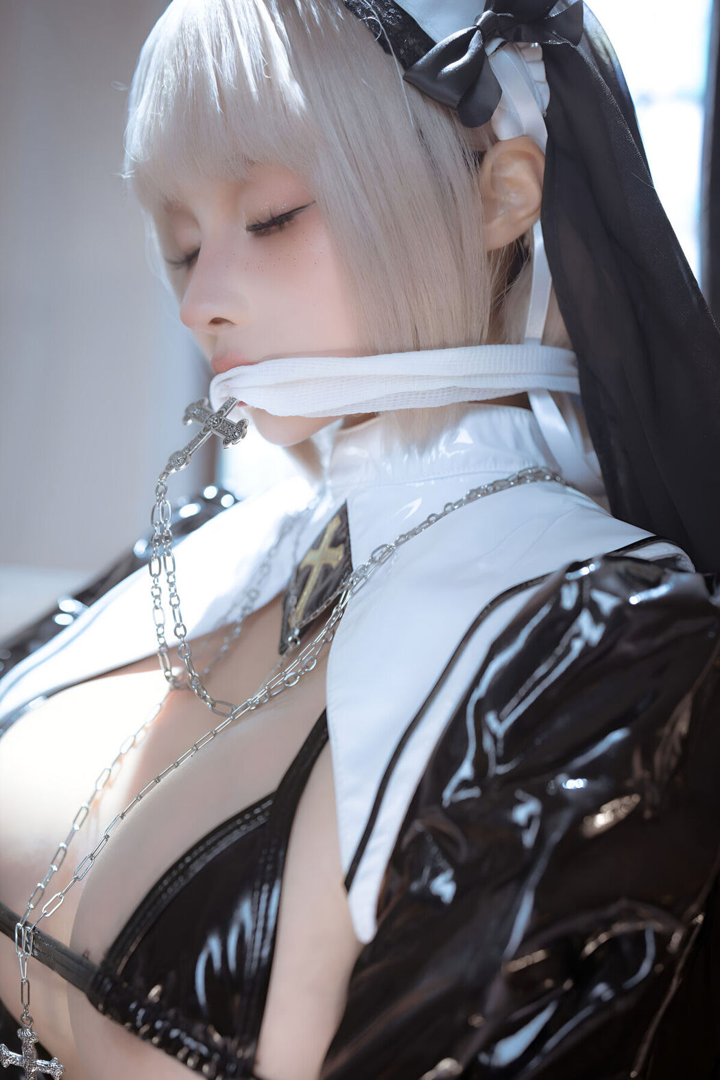 Coser@蠢沫沫 Chunmomo – 黑修女 Part01 (74P)