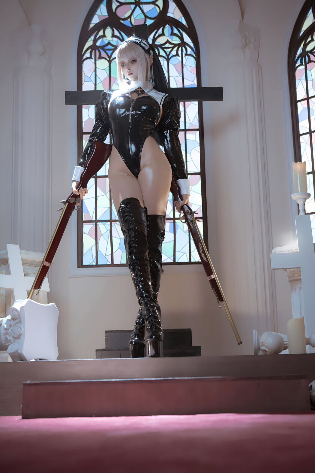 Coser@蠢沫沫 Chunmomo &#8211; 黑修女 Part02 (74P)