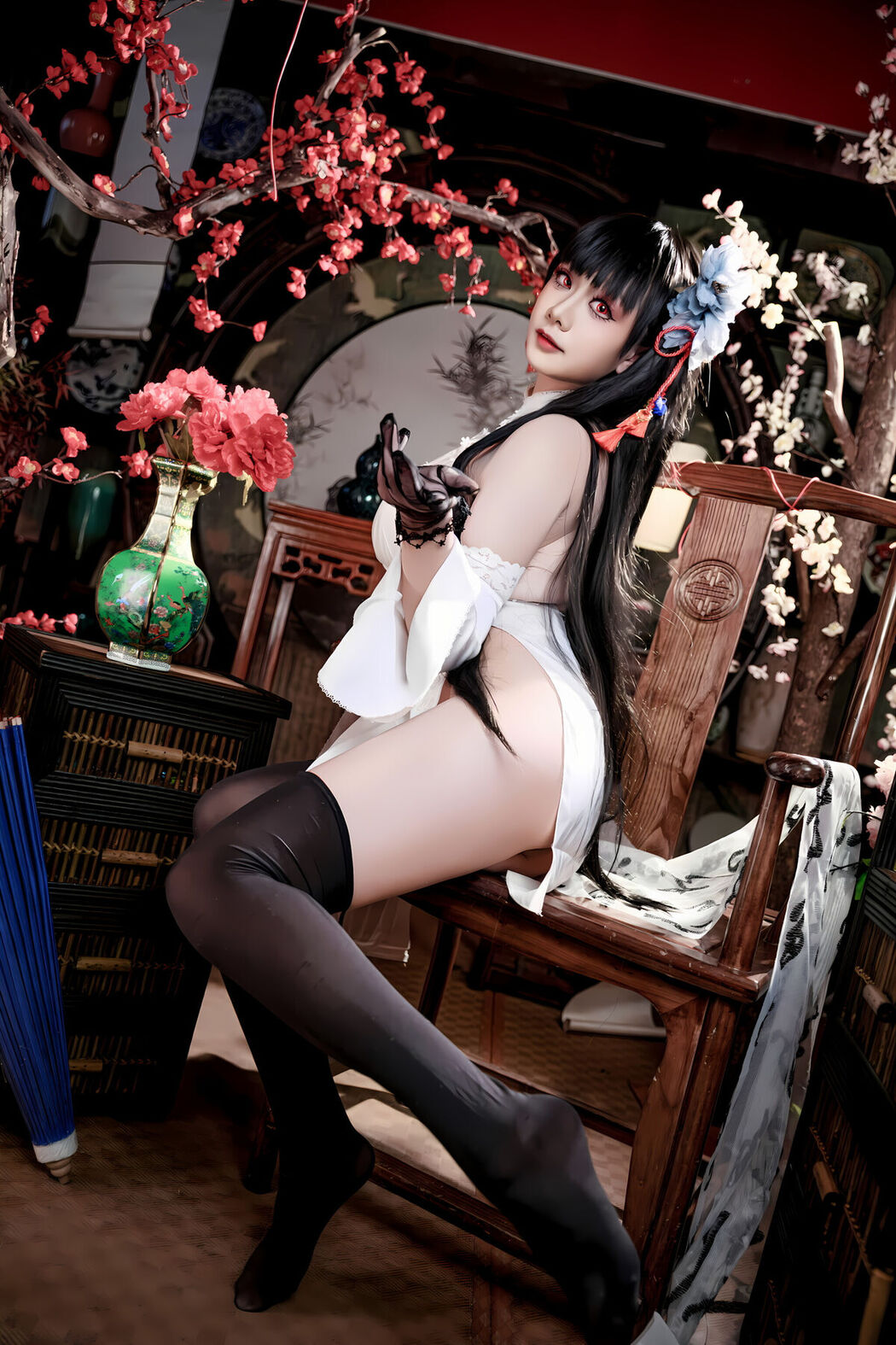 Coser@阿雪雪 – 碧蓝航线 逸仙 旗袍 Part01 (47P)