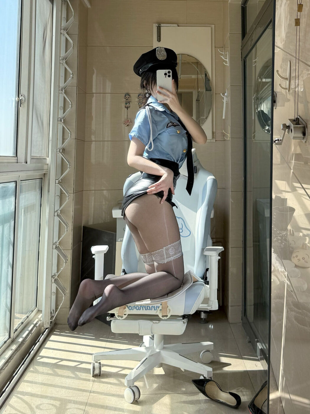 Coser@不可爱羚 – 高价定制 女警制服 (49P – 8V)