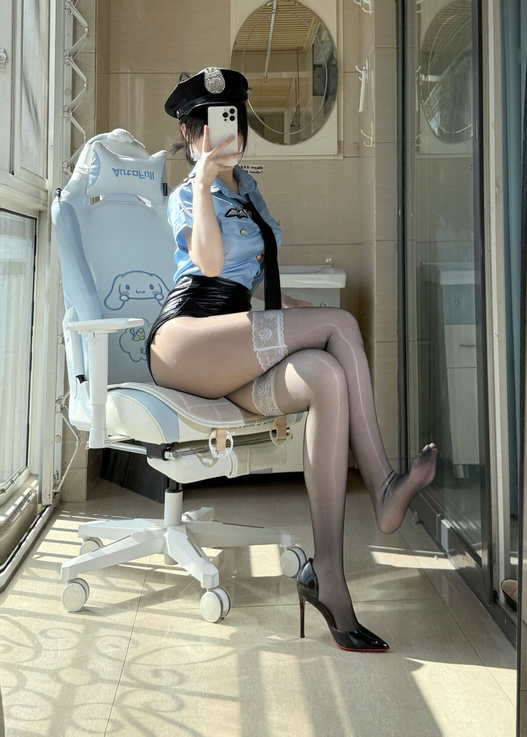 Coser@不可爱羚 – 高价定制 女警制服 (49P – 8V)