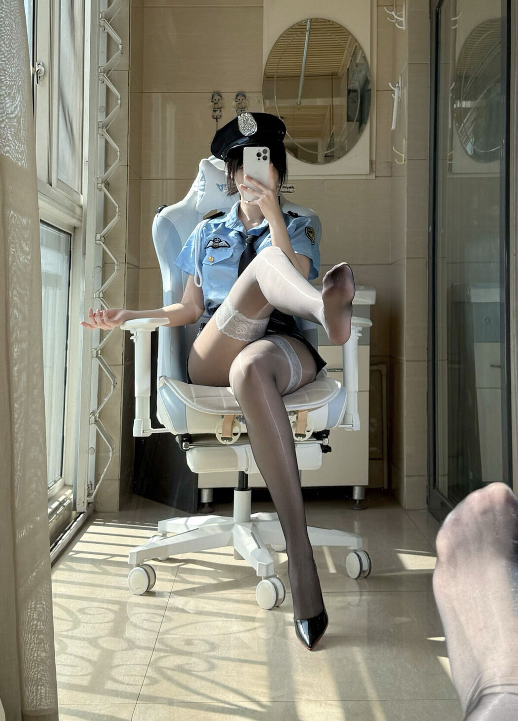 Coser@不可爱羚 – 高价定制 女警制服 (49P – 8V)