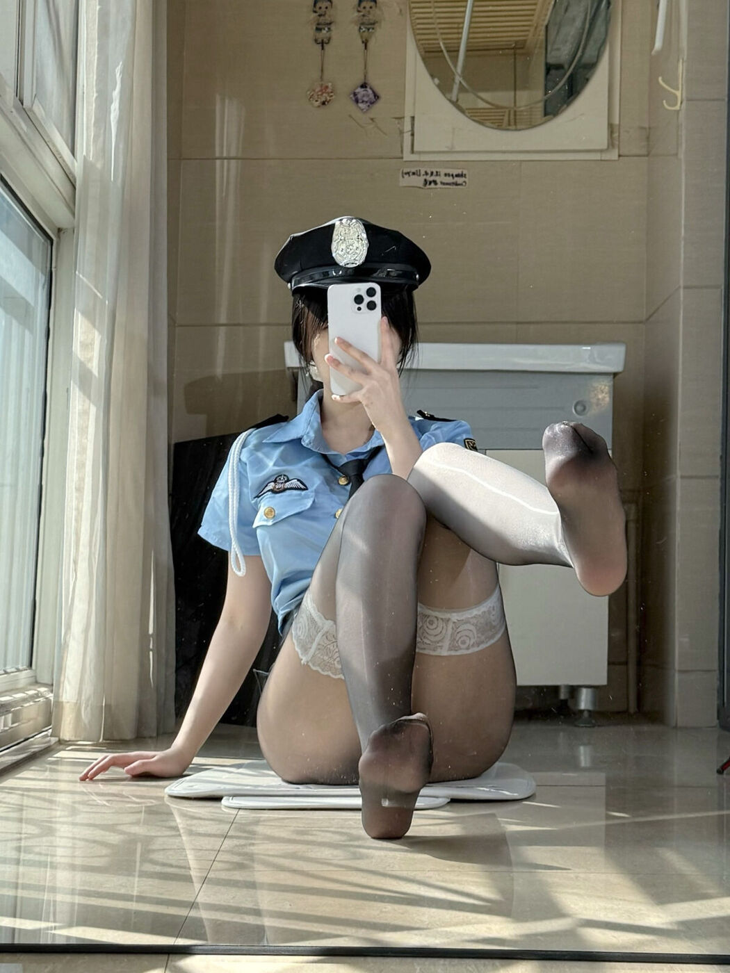 Coser@不可爱羚 – 高价定制 女警制服 (49P – 8V)
