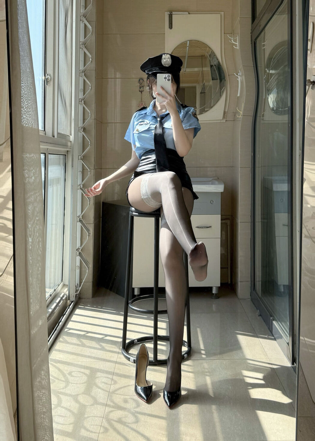 Coser@不可爱羚 – 高价定制 女警制服 (49P – 8V)