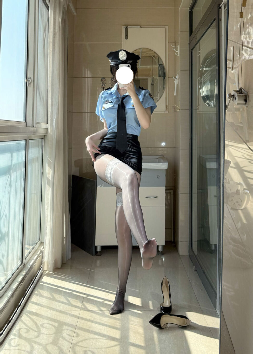 Coser@不可爱羚 – 高价定制 女警制服 (49P – 8V)