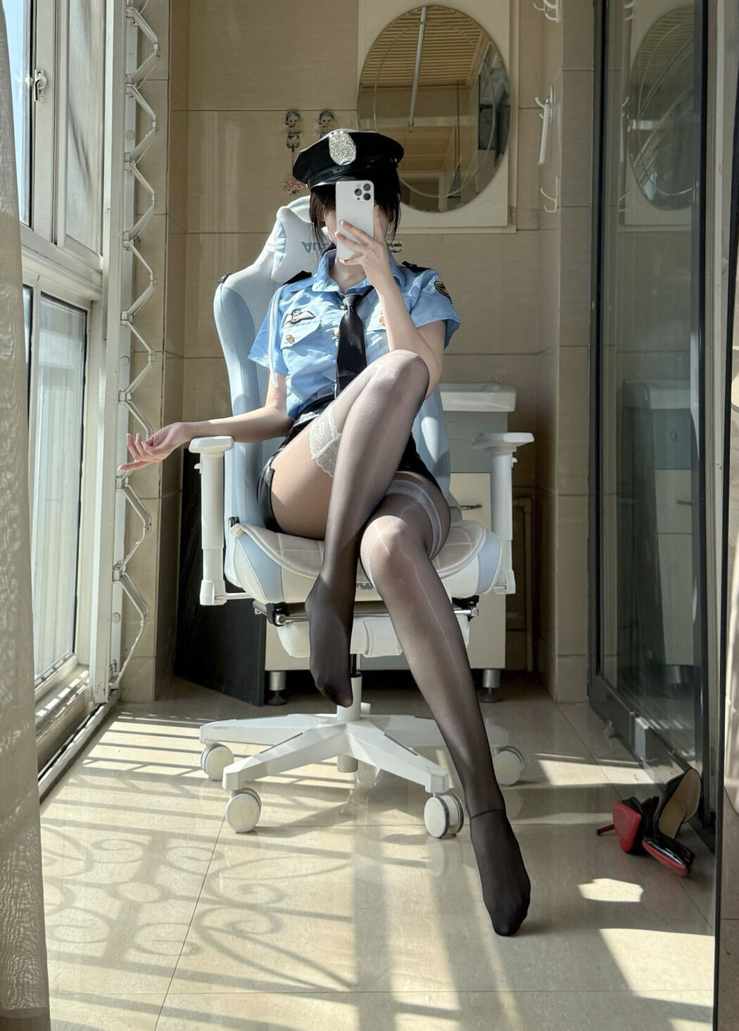 Coser@不可爱羚 – 高价定制 女警制服 (49P – 8V)
