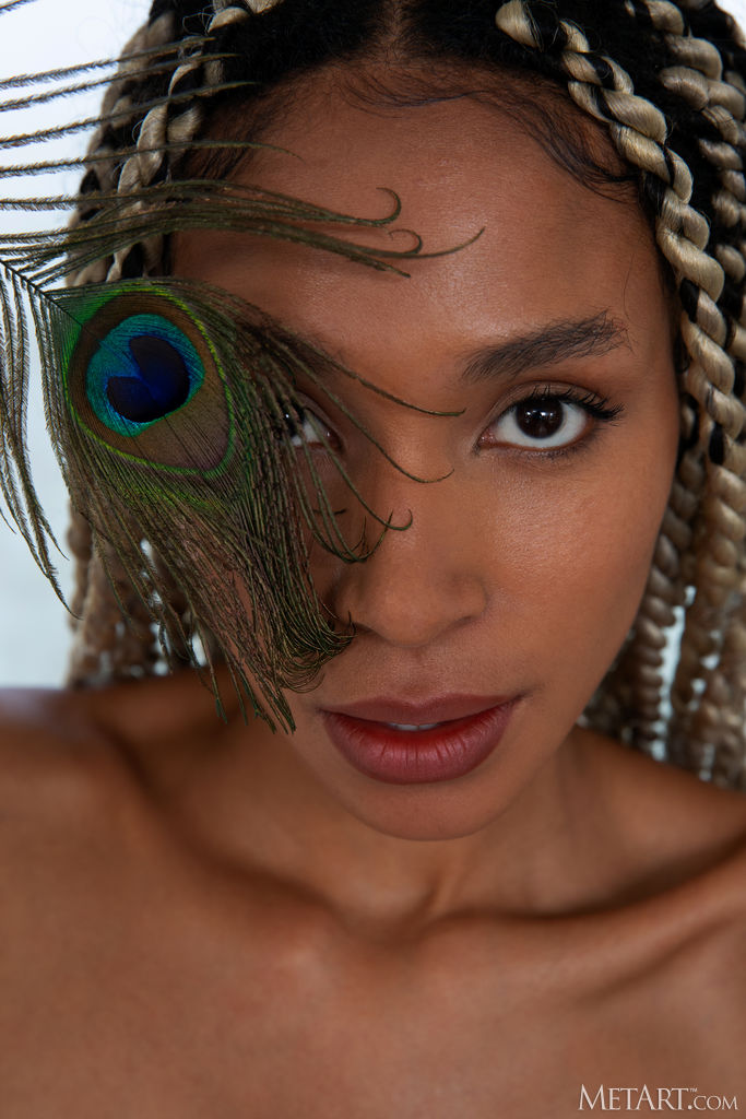 Aly Deity Reveals Her Shaved Pussy As She Poses Playfully