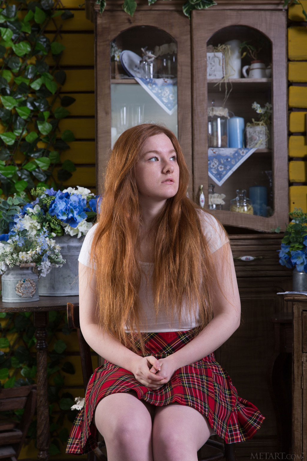 Anicka Baring Her Sexy Red Bush Cover Photo