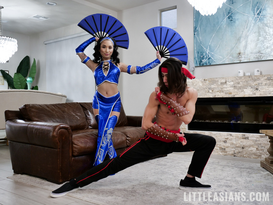 Avery Black Asian Cutie Prepares For A Mortal Kombat Sex Battle