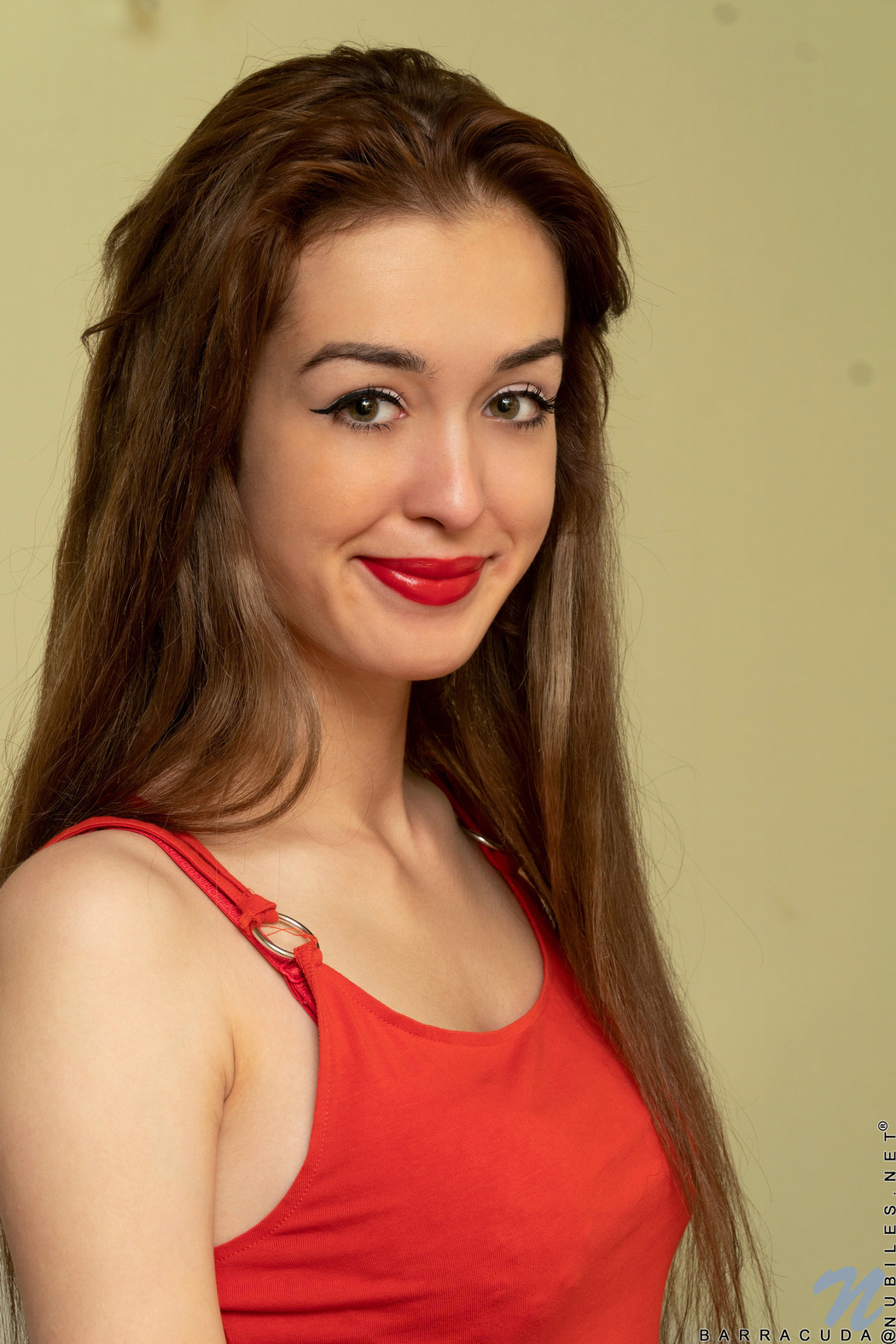 Barracuda Peels Off Her Short Skirt Dress And Fingers Bare Snatch