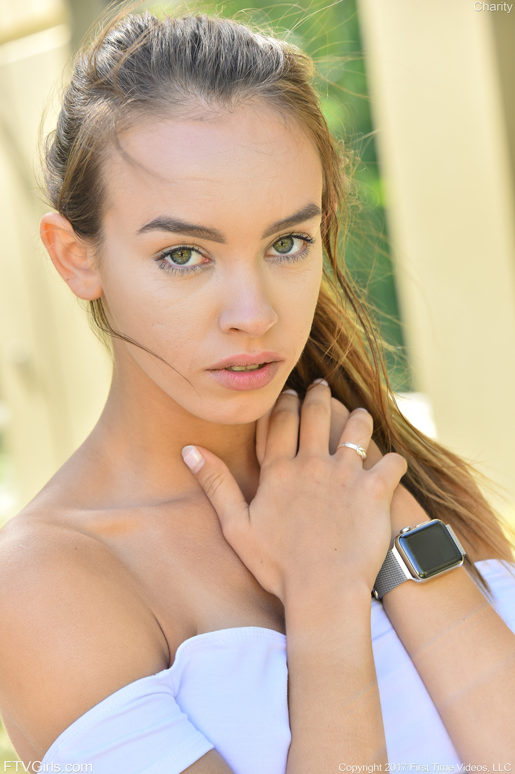 Charity Amateur Teen Shows Her Skinny Body