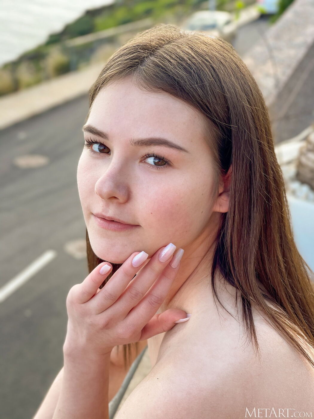 Cute Brunette Matty On Vacation Expose Shaved Pussy