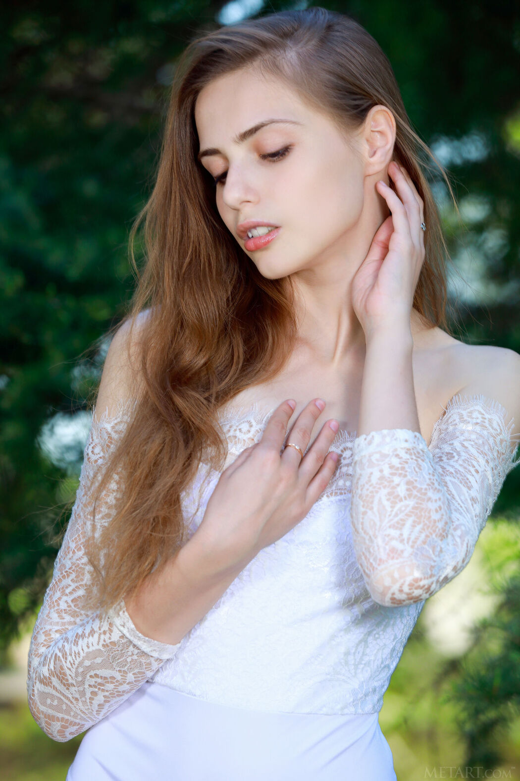 Elle Tan Long Legs Spread Wide