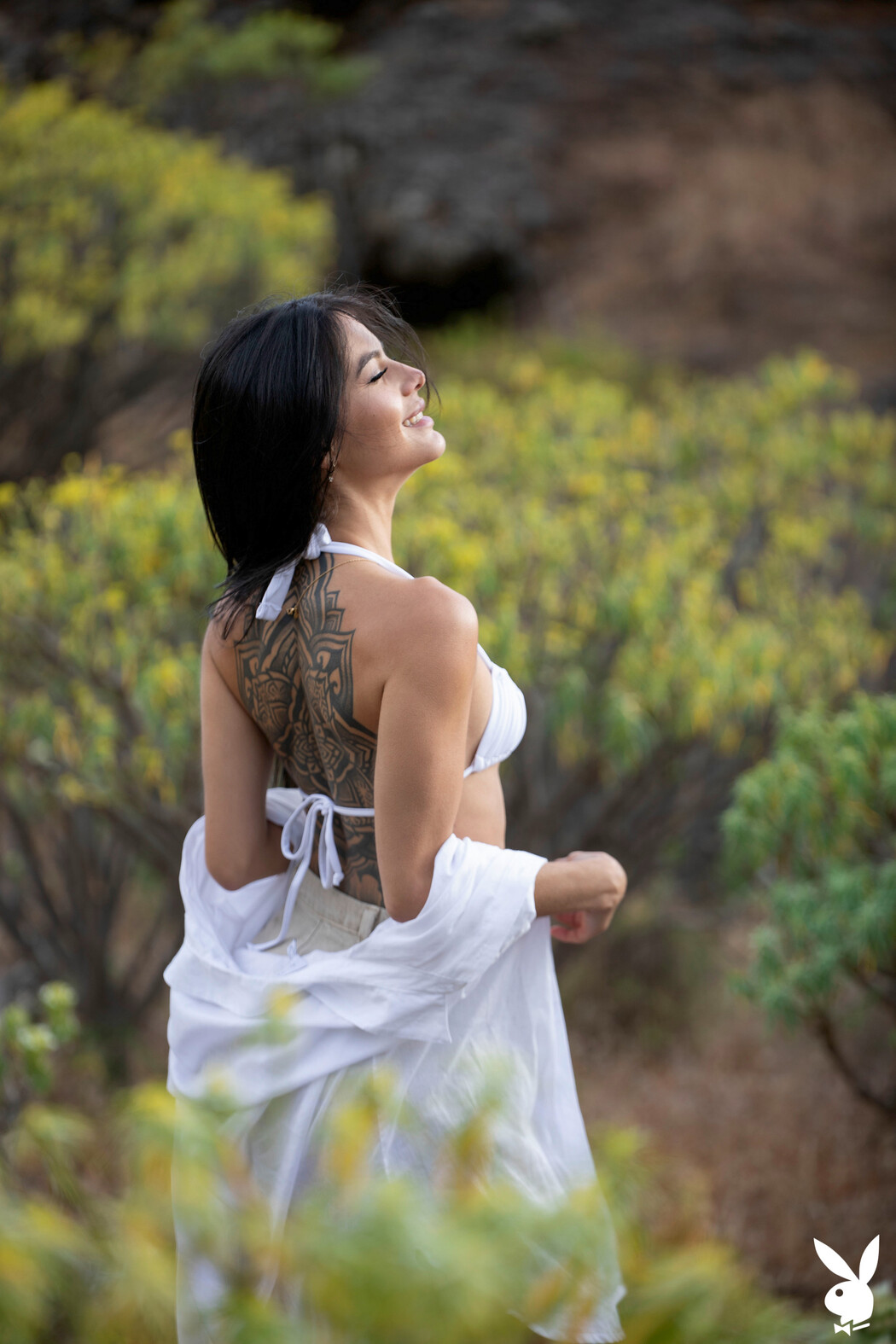 Estefania Pahe International Model Strips Naked Outdoors