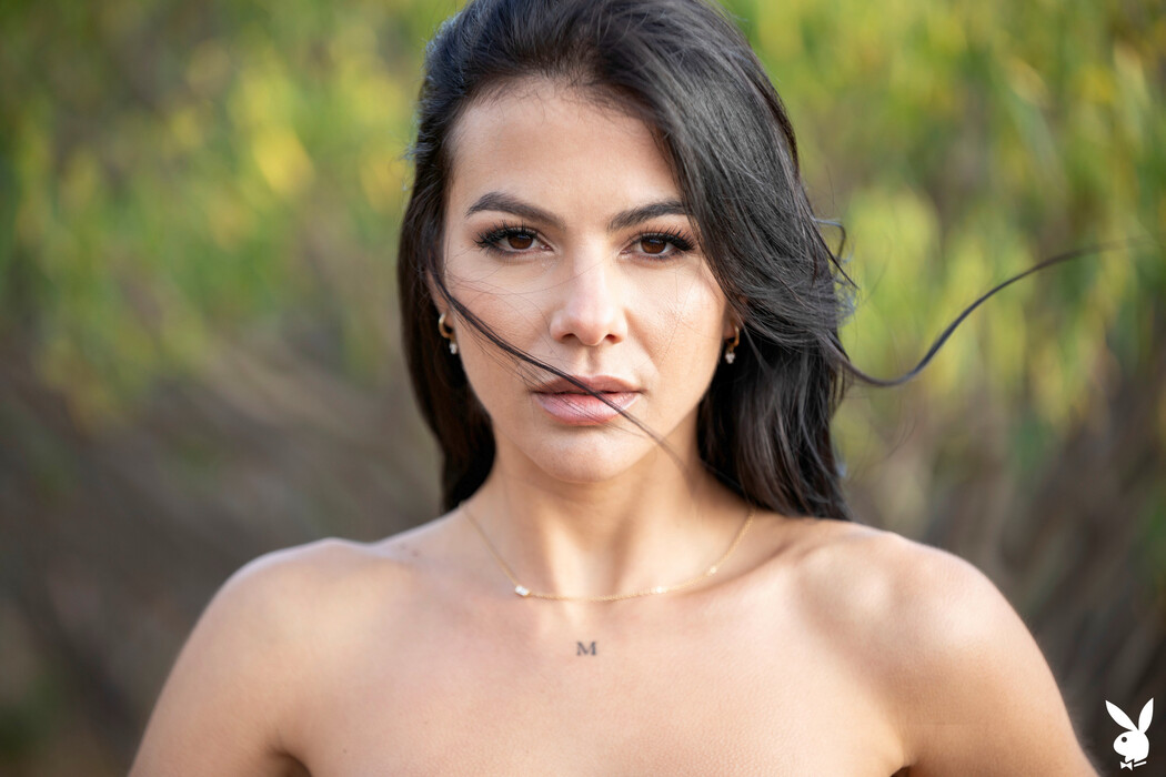 Estefania Pahe International Model Strips Naked Outdoors