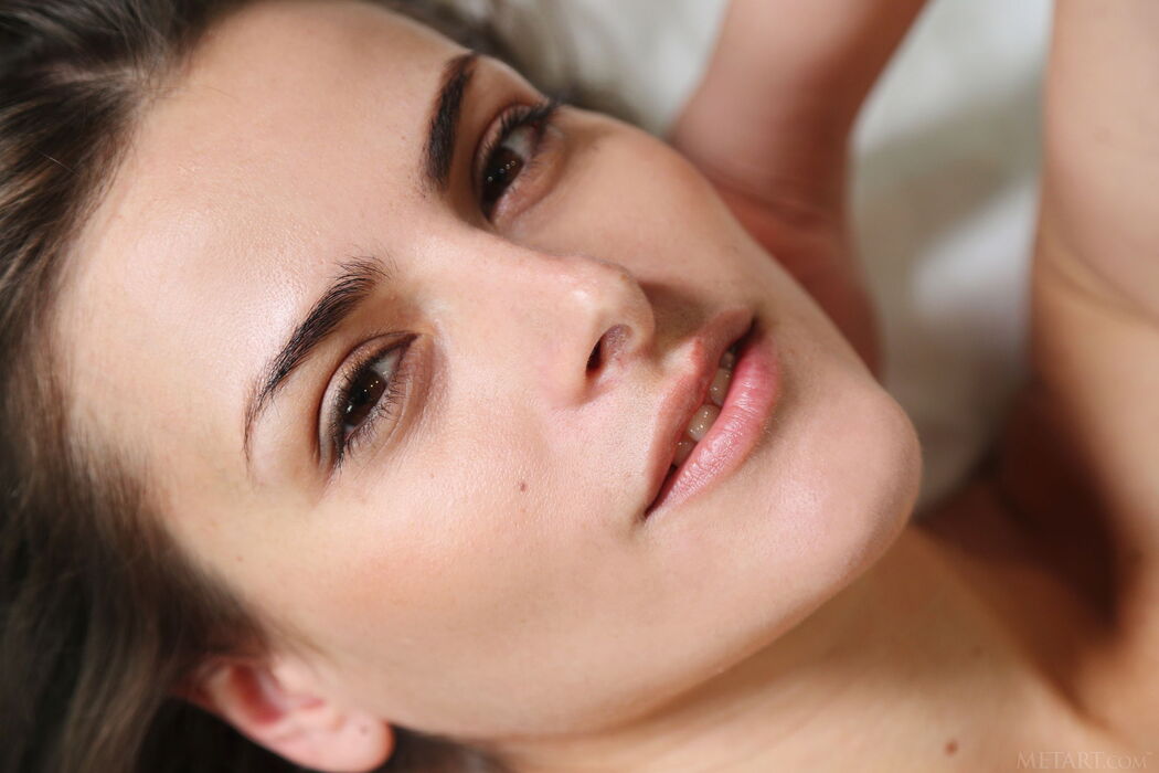 Evangelina Wish Expose The Luscious Pink Folds Of Her Shaved Pussy