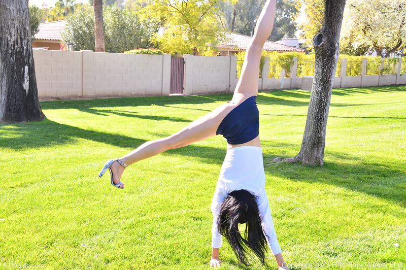 FTV Mila Teases And Flashes Her Shaved Pussy Outdoors