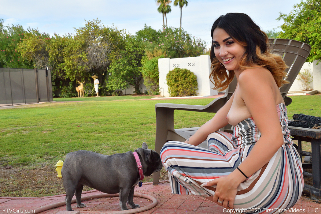 FTV Callie Posing Outdoors In Sexy Lingerie