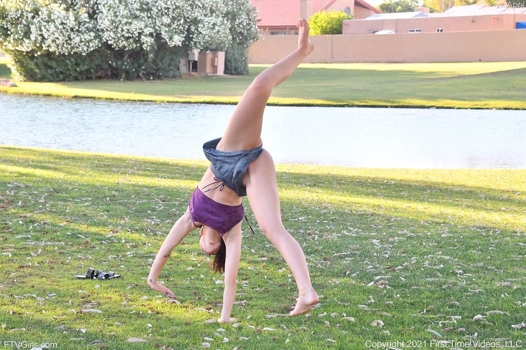 FTV April Enjoys Her Yoga Time Outdoors