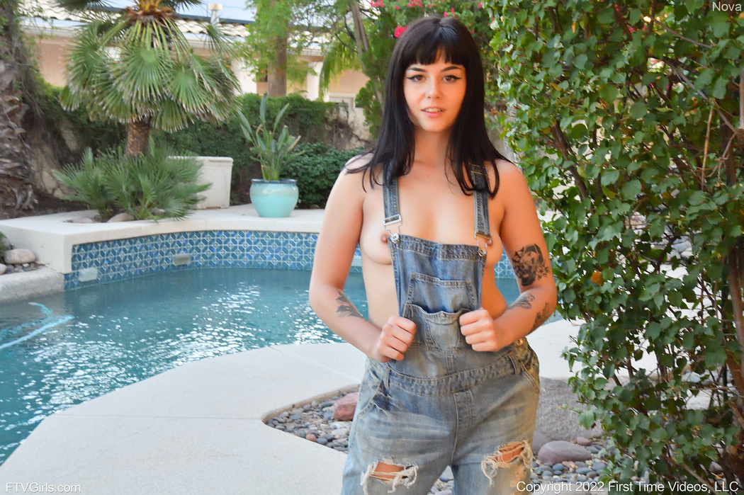 FTV Nova Strips And Pleasures Her Pink Pussy