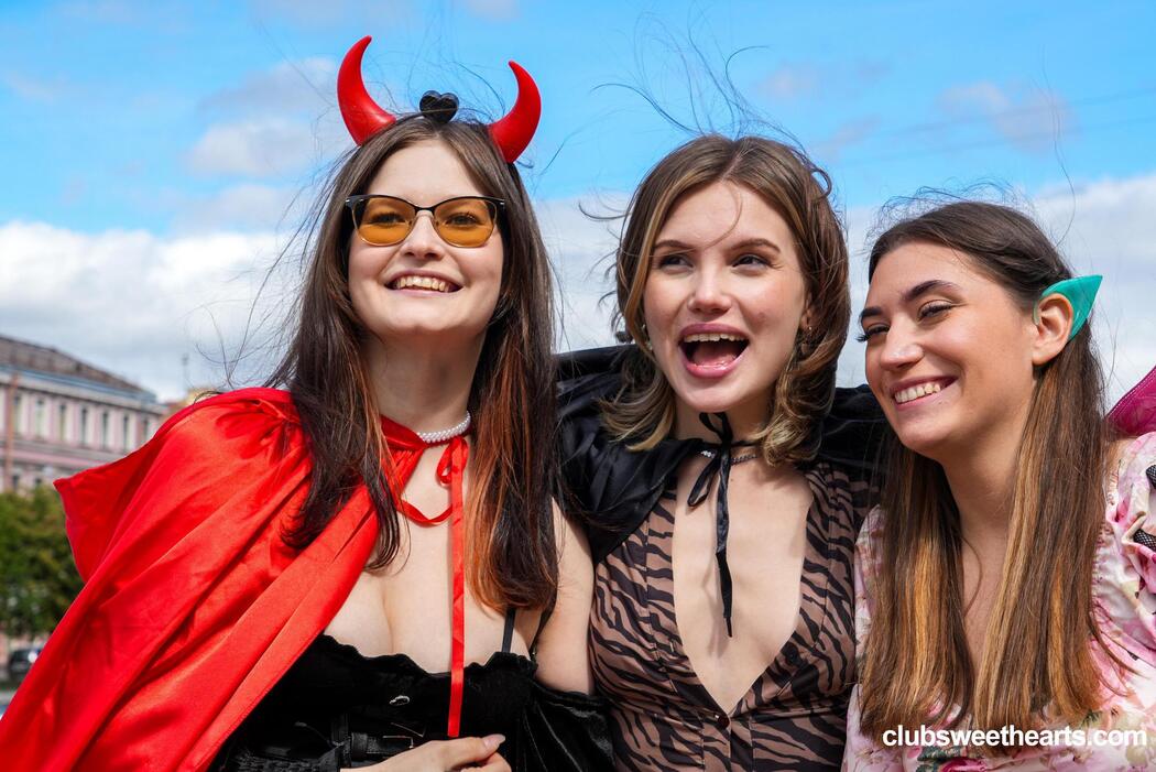 Halloween With Sexy Lesbian Teen Going Fun