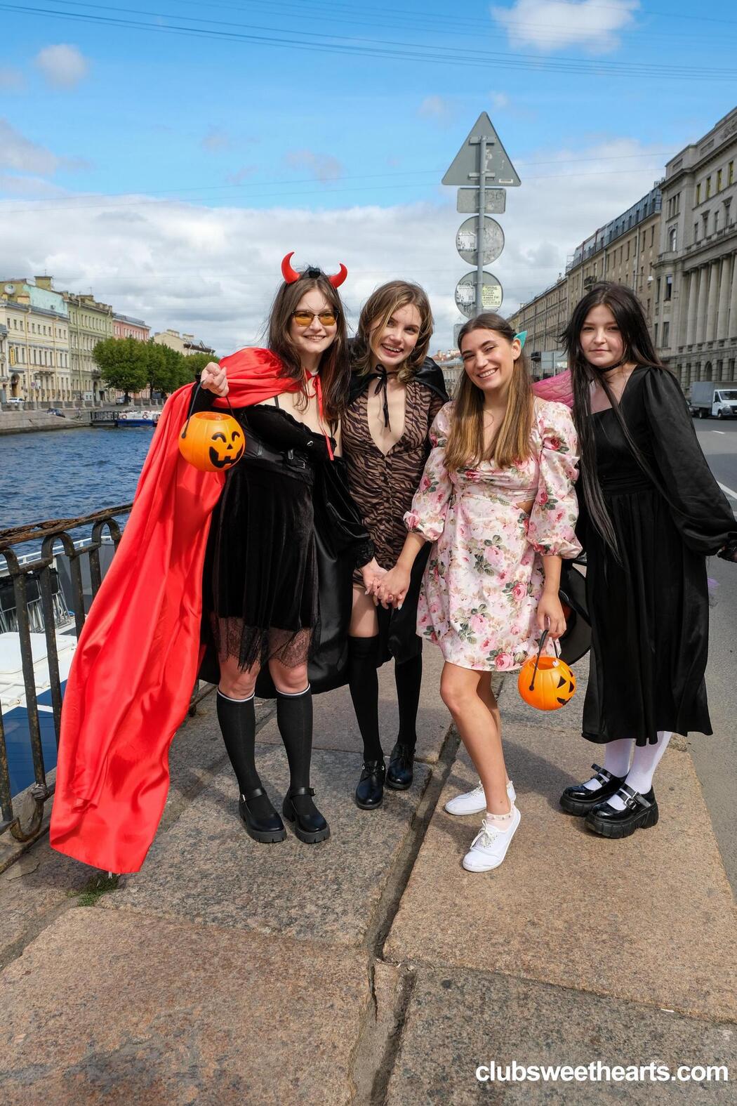 Halloween With Sexy Lesbian Teen Going Fun