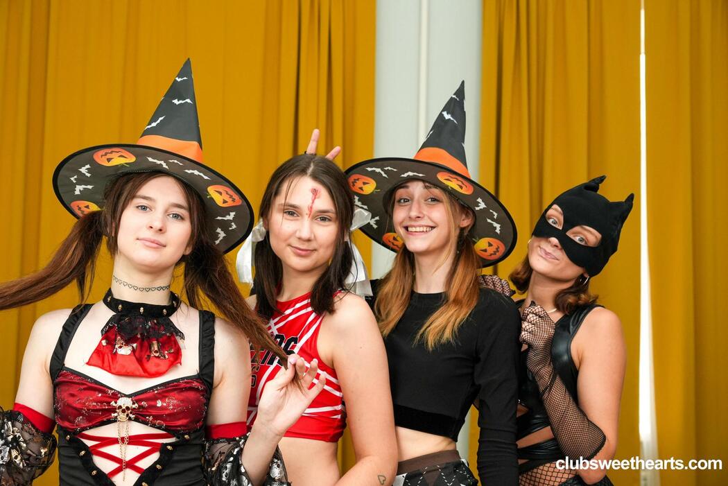 Halloween With Sexy Lesbian Teen Going Fun