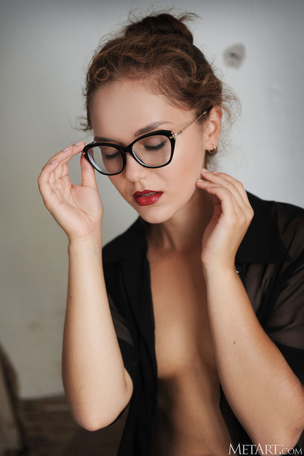 Jenya A Reveal The Neat Patch Of Hair That Adorns Her Pussy