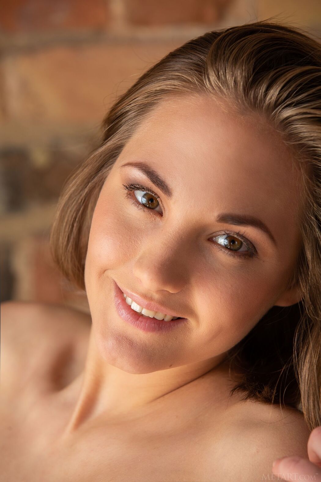 Mira D With Succulent Pink Folds Of Her Shaved Pussy