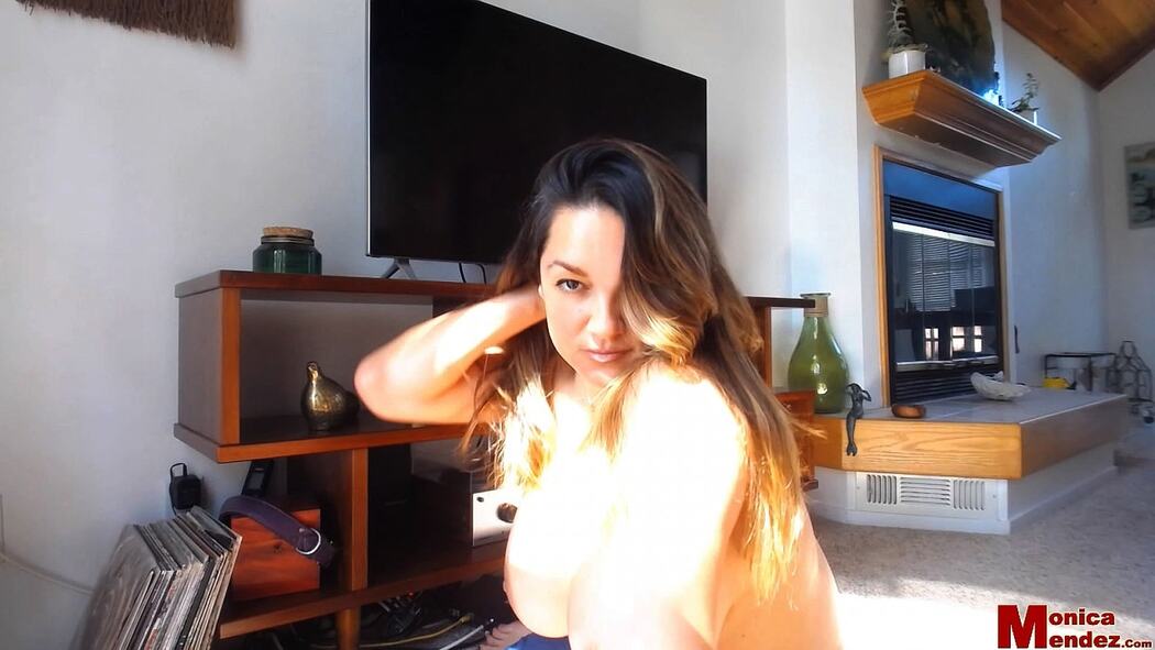 Monica Mendez Teases In Hot Black Lace Lingerie