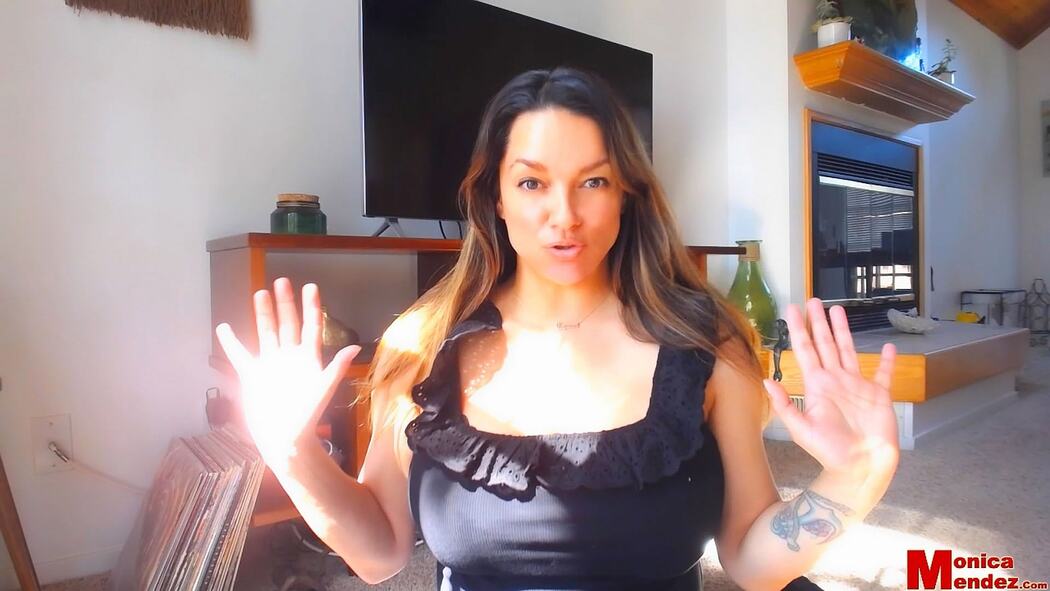 Monica Mendez Teases In Hot Black Lace Lingerie