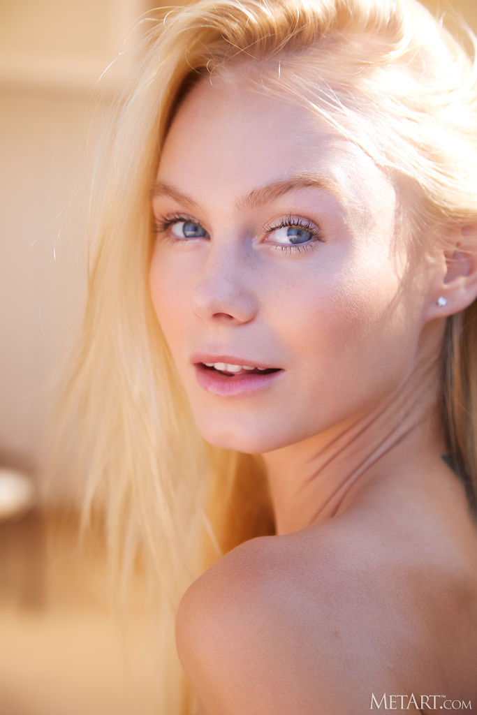 Nancy A Parts Her Tanned Thighs For A Glimpse Of Her Plump-lipped Pussy